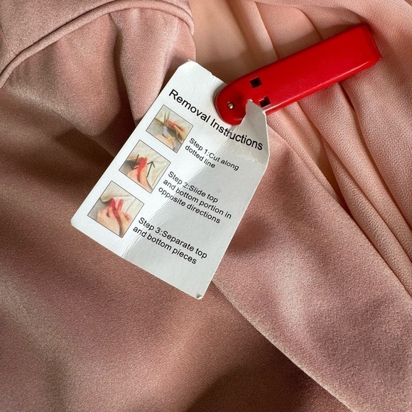 Leena for Mac Duggal Dress Cape Sleeve Chiffon Mini Rose Pink‎ Sz 4 - Picture 7 of 10